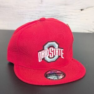Ohio State Buckeyes Red Fitted Hat 7 3/8 NCAA Premium Fits Professional Style